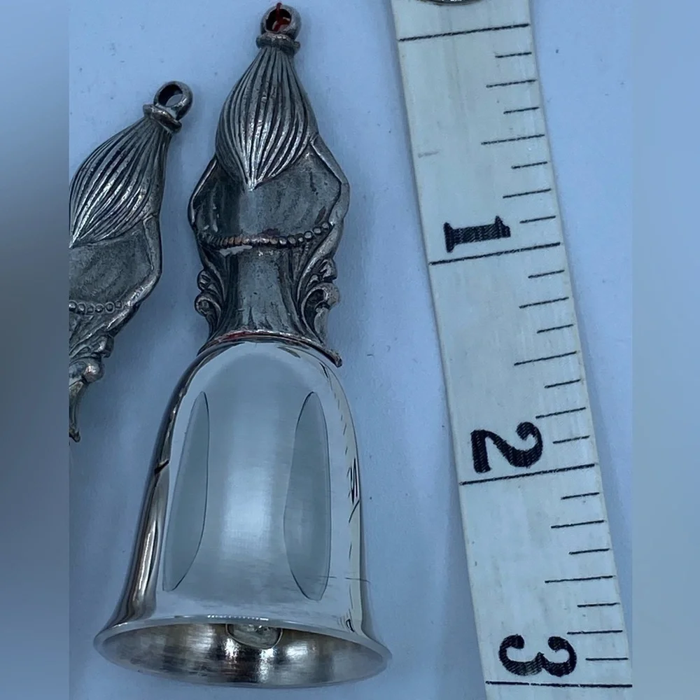 Reed & Barton 12 Days of Christmas Bell Silver Plated 9 Ladies Dancing Set of 2